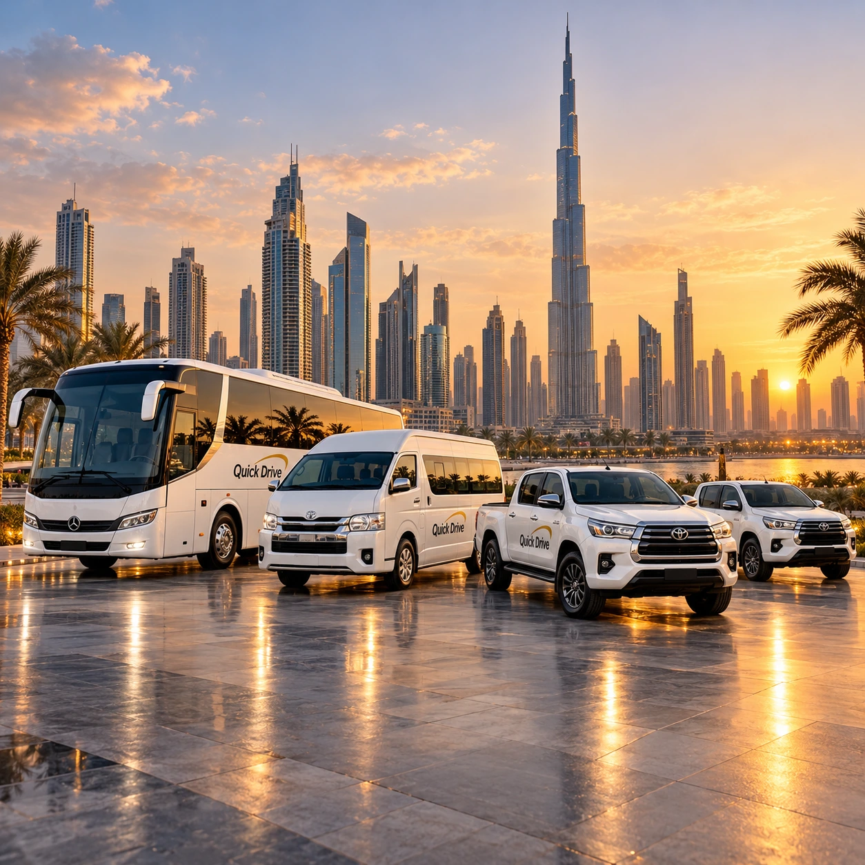 Quick Drive General Transport fleet in the UAE