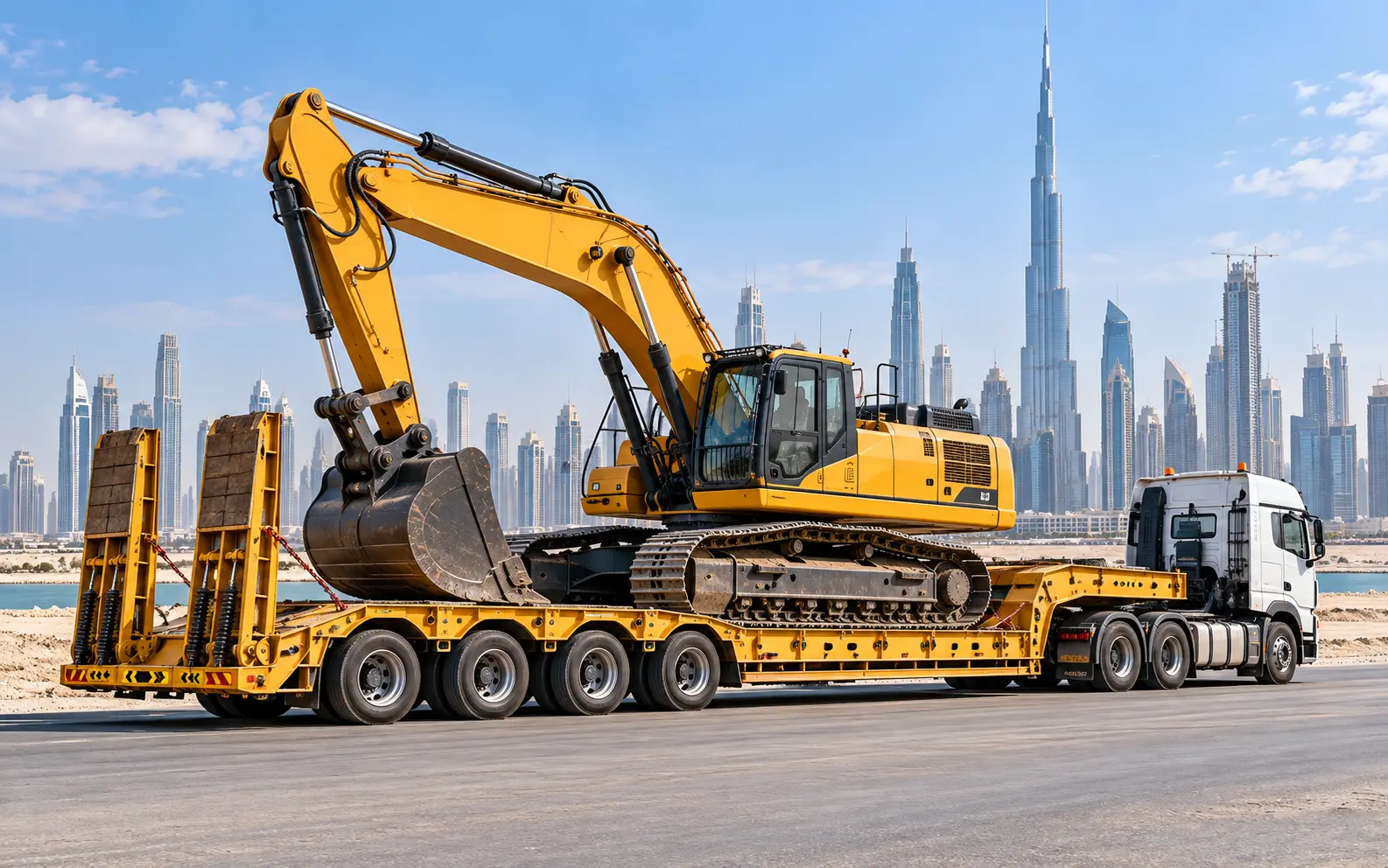 Quick Drive heavy equipment transport services in the UAE