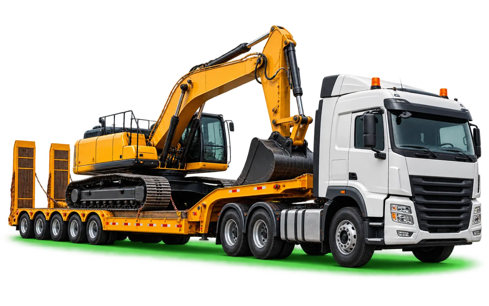 Heavy equipment transport fleet